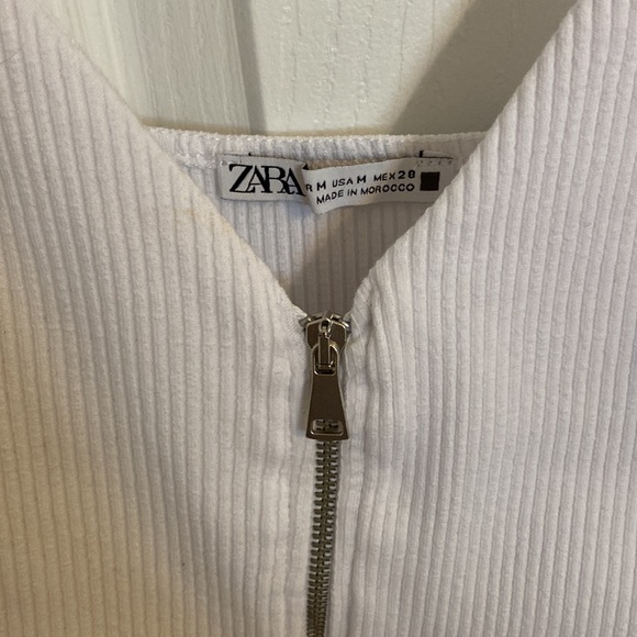 White zip crop top - Picture 2 of 2